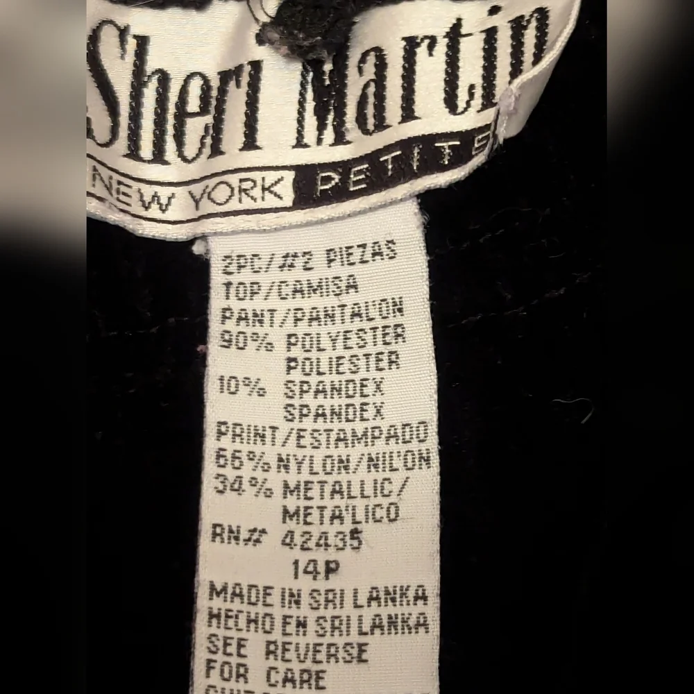 🖤 Sheri Martin Black Velvet pants elastic waist 14 petite comfortable stretch
